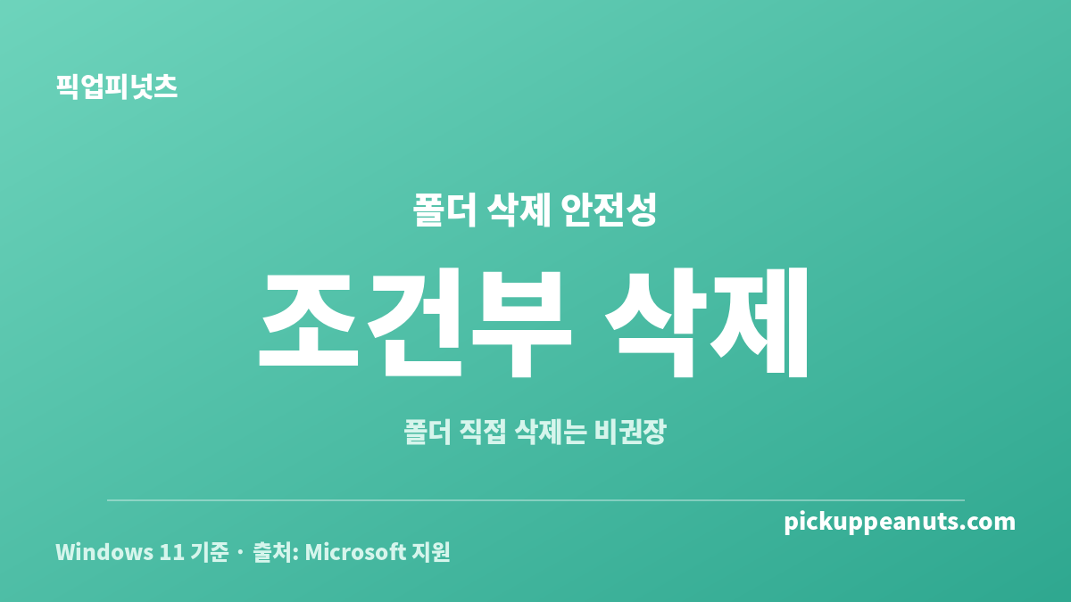$RECYCLE.BIN 폴더 삭제해도 되나요 질문에 대한 조건부 삭제 안전성 카드